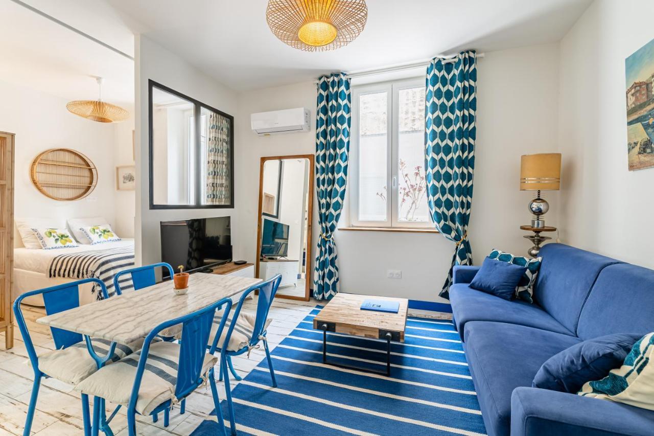 Studio Bleu 29M2, 120M Vieux-Port , Clim ,Wifi, Acces Autonome Avec Code Marseille Kültér fotó